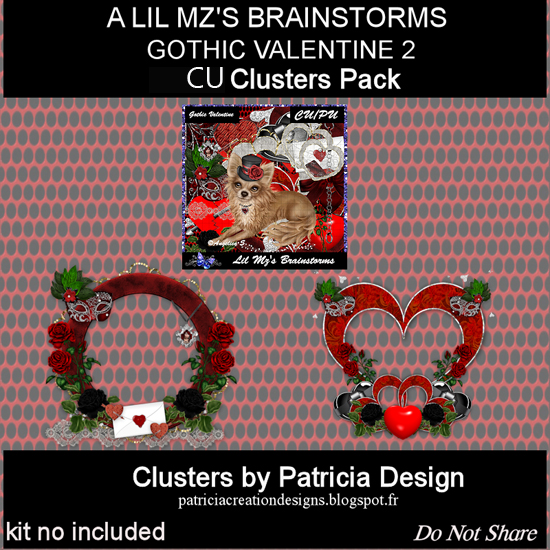 LMB Gothic Valentine 2 Clusters CU - Click Image to Close